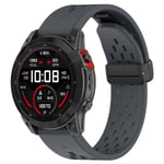 22 mm silikonstropp for Garmin Epix Pro 47 mm/Fenix 7/Fenix 7 Pro Mørk grå