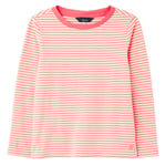 Joules Pascal Girls T-shirt Long Sleeve - Pink White Stripe All Sizes