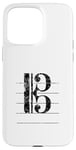 Coque pour iPhone 15 Pro Max Clef de Ténor (Noir Ancien) Trombone, Violoncello, Cello