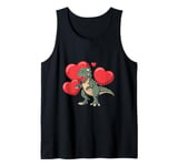 Funny Valentines Day Shirt - Dinosaur Cute Valentines Trex Tank Top