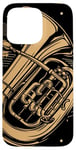 Coque pour iPhone 15 Pro Max Keeping It Low Key Funny Tuba Instrument de musique Tuba Player