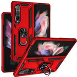 Samsung Galaxy Z Fold3 5G      Military Armour Case    Red