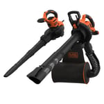 Aspirateur souffleur broyeur électrique Black & Decker BEBLV300-QS 3000 W + sac à dos