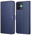 Ganbary Coque pour iPhone 12 / iPhone 12 Pro, [Housse en Cuir PU Premium] [Etui à Rabat] [Pochette de Portefeuille], Étui de Protection pour iPhone 12 / iPhone 12 Pro - Bleu