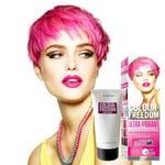 Knight & Wilson Colour-Freedom 150ml Pink Pizazz Semi-Permanent Hair Colour - Ultra-Vibrant Vegan Friendly Colour Mask with Shine Booster Complex - Ammonia Free Colour Lasts Up To 6-10 Washes