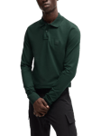 BOSS Cotton Blend Slim Fit Long Sleeve Polo Shirt