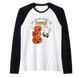 Mens The Wizard behind the Pumpkin Seed Halloween Pregnancy Men Raglan Baseball Tee