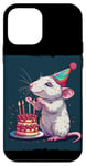 iPhone 12 mini Funny white Rat Birthday with Joy Celebration Costume Case