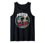 Proud Father Of A Few Dumbass Kids USA FLAG Fathers Day Tank Top