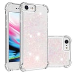 Kotelo Iphone Se 2022/2020 /iphone 8 puskurin suojalle Sparkly Glitter Bling, virtaava neste