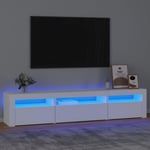 vidaXL TV-taso LED-valoilla valkoinen 195x35x40 cm