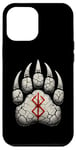 Coque pour iPhone 12 Pro Max Berserker Ours Pattes d'ours Rune de Berserk Symbole Viking