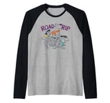 The Flintstones Barney Fred Wilma Road Trip Manche Raglan