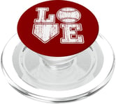 Plaque vintage Love Baseball Mom Home pour amateurs de baseball PopSockets PopGrip pour MagSafe