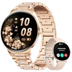 LIGE Montre Connectée Femme avec Appel Bluetooth, Smartwatch IP68 avec Fonction Féminine/120+ Modes Sport/Fréquence Cardiaque/Sommeil/SpO2 Montre Connectée Podomètre Calories Android iOS