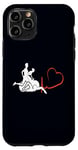 Coque pour iPhone 11 Pro Triathlon Heartbeat EKG Jeu de sport amusant pour natation, vélo, course à pied