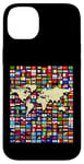 iPhone 14 Plus 252 Flags,World Flags,World map with flags. Case