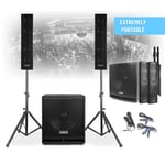 VX880 Active PA Speaker System with Stands & Mic Bluetooth Loud Mobile DJ Set