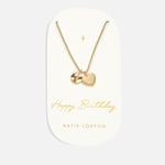 Katie Loxton Carded Happy Birthday Gold-Plated Charm Necklace