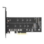 Ajouter sur les cartes PCIE3.0 X4 M clé adaptateur PCIE pleine vitesse cartes d'extension d'ordinateur pour NVME 2230-2280 taille M-KEY SSD