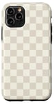 Coque pour iPhone 11 Pro Damier beige à carreaux