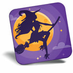 Awesome Fridge Magnet - Purple Spooky Witch Full Moon Cool Gift #14436