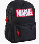 Marvel Large Black Backpack with Front Zipped Pocket