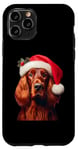 iPhone 11 Pro Irish Setter With Santa Hat Christmas Dog Owner Lover Mom Case