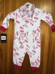 Nike Air Jordan Hooded Playsuit Age 3 Months Baby Girls Pink Romper Overall New