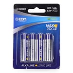 Pile alcaline Long Life AA - LR06 1,5 V (Blister de 4 unités), idéale pour Les appareils nécessitant Une énergie Durable. Dimensions : Ø14,5 x 50,5 mm. Puissance et fiabilité à Chaque Utilisation.