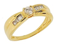 Orphelia Femme 18 carats (750/1000) Or jaune|#Gold Rond Blanc Diamant