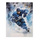 Ice Hockey Skater Roughing Action Artwork Man Cave Unframed Wall Art Print Poster Home Decor Premium