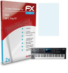 atFoliX 2x Screen Protection Film for Akai MPC Key 61 Screen Protector clear