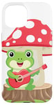 Coque pour iPhone 15 Anime Kawaii Musical Frog Mushroom