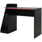 Mobili Rebecca - Rebecca Mobili Table gaming pour pc Table noire rouge en bois design moderne avec accessoires