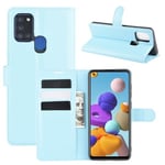 Galaxy A21S      Pu Wallet Case    [Lightblue]