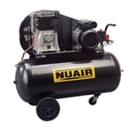 Nuair - Compresseur PRO entrainé par courroie 100 Litres 3 Cv 10 bars - 20 m3 /h - B2800B/100CM3