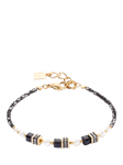 COEUR DE LION Swarovski Crystal and Faux Pearl Cube Bracelet, Black/Multi