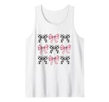 Checkered Pink bows for women and girls Cute Clean girl Tank Top