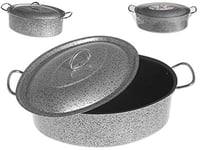 Home Cocotte Ovale Antiadhésive avec Couvercle Cm 32 Marmite