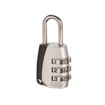 ABUS combination lock 155/20 - Padlock with die-cast zinc housing - Suitcase lock/locker lock with individually adjustable combination code - ABUS security level 3 - Silver