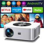 [Netflix & Android TV ] Horlat Videoprojecteur 4K Supporté 28000Lm Projectuer, WiFi 6 Bluetooth FHD 1080P Rétroprojecteur 300'' Display avec Youtube/Prime Video