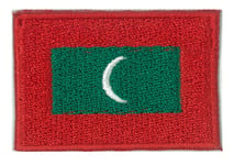 Ecusson patche patch drapeau Maldives iles petit 45 x 30 mm brodé thermocollant