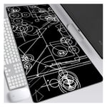 WHDDP 900X400MM Tapis de Souris de Jeu Tapis Étanche Large de Clavier Gamer avec Bord Cousu Surface Texturée Haute Précision améliore la Vitesse et la précision,Mouse Pad, Steins Gate-3