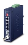 IP30 Industrial Gigabit Ethern - Network transmitter & receiver - 1200 m - IEEE 802.3 - IEEE 802.3ab - IEEE 802.3u - Blue - Metal - 0.4 A