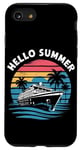 Coque pour iPhone SE (2020) / 7 / 8 Hello Summer Funny Student Teacher Last Day of School Cruise