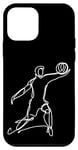 Coque pour iPhone 12 mini Croquis d'un garçon de volley-ball