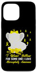 Coque pour iPhone 13 Pro Max Sensibilisation à la microcéphalie I Wear Yellow Ribbon Elephant