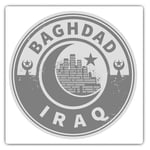 2 x Square Stickers 10 cm - Iraq Baghdad Blue Travel  #40722