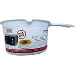 Microwave Small Sauce Gravy Milk Pan 13cm Saucepan  0.5L White Plastic No Lid